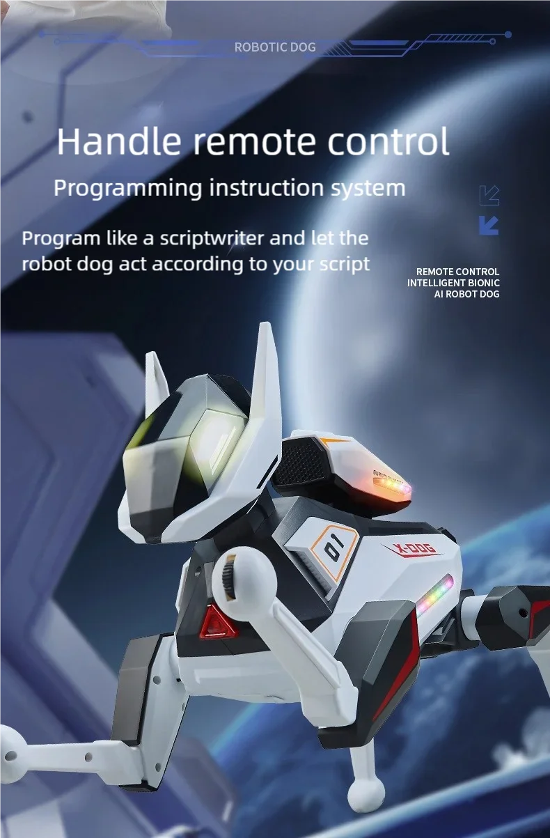 AI Simulation Robot Dog Intelligent Machine Dog Voice Command APP Control Programming Interactive Performs Acrobatics Robot Dog