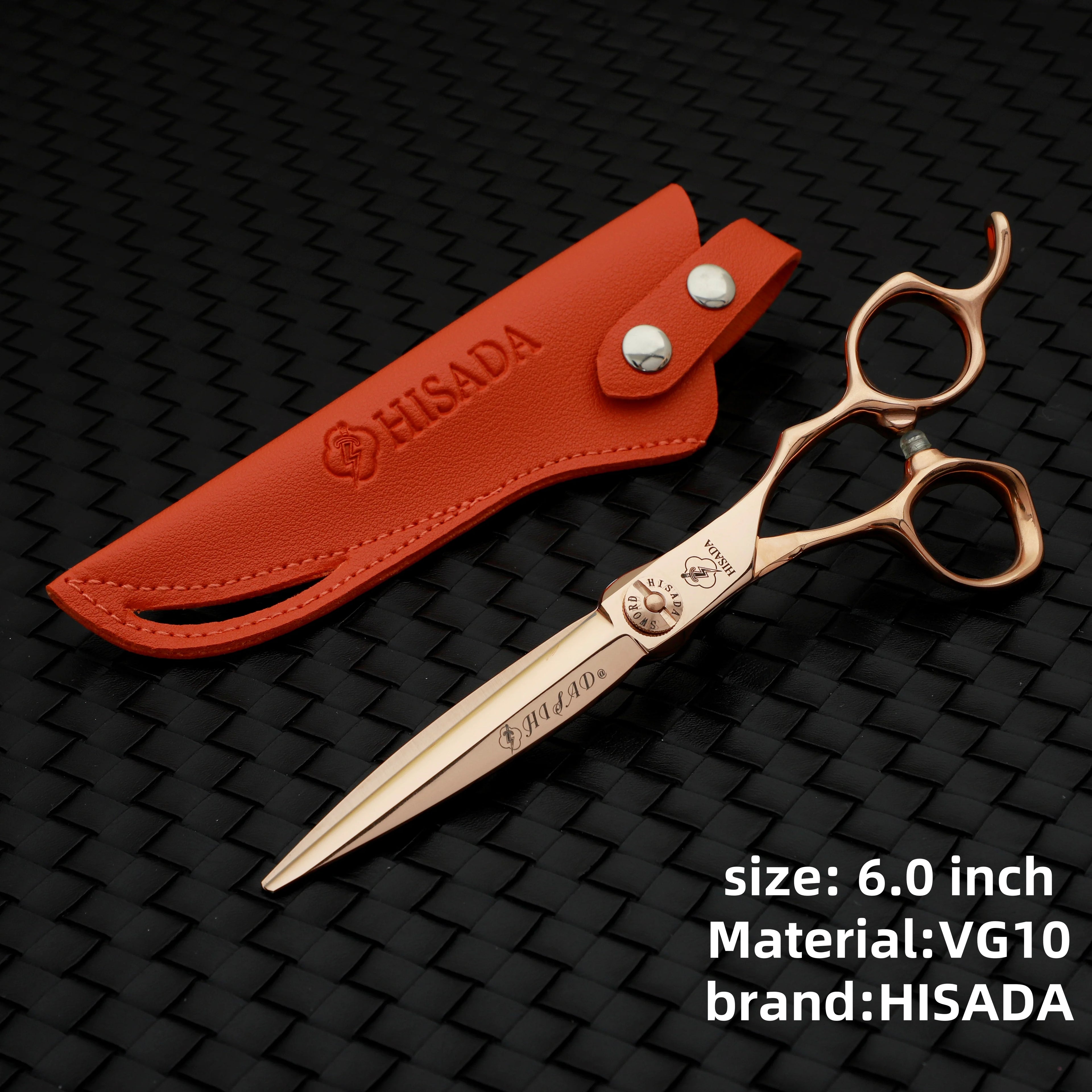 HISADA Hairdressing Scissors Professional Barber Scissors 6.0 Inch Scissors VG10 Material Professional Barber Scissors
