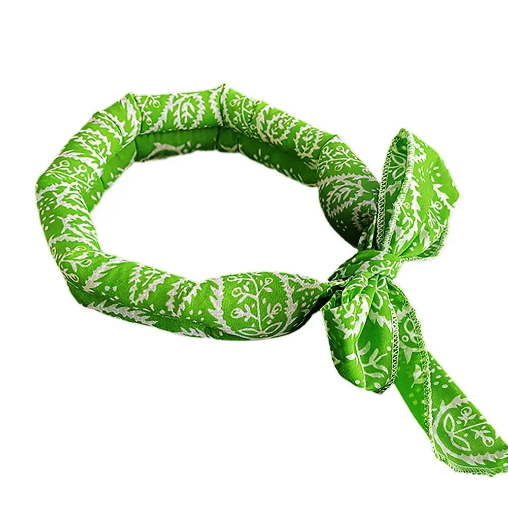 Pet Cooling Ice Scarf Cool Ice Towel Heatstroke Dogs Cats Ice Collar Adjustable Cat Collar Bib prevent heat stroke Dog Supplies