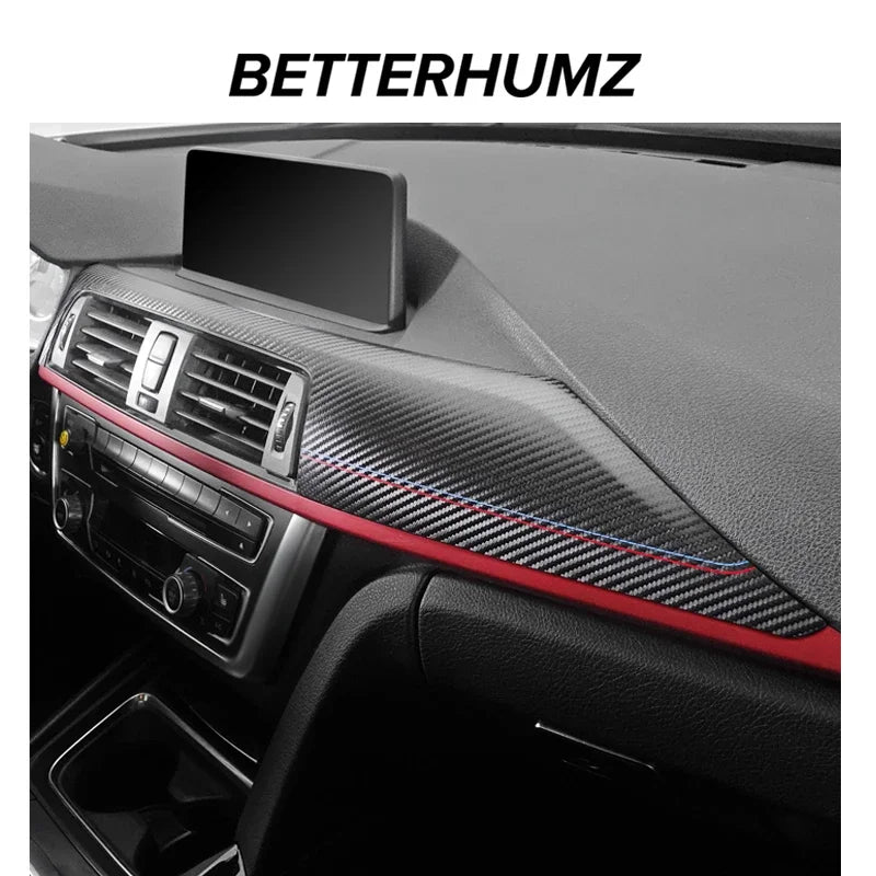 For BMW F30 F32 F34 Made of Alcantara Dashboard Panel Instrument Trim Covers M Performance Stickers Car Interior Accessories