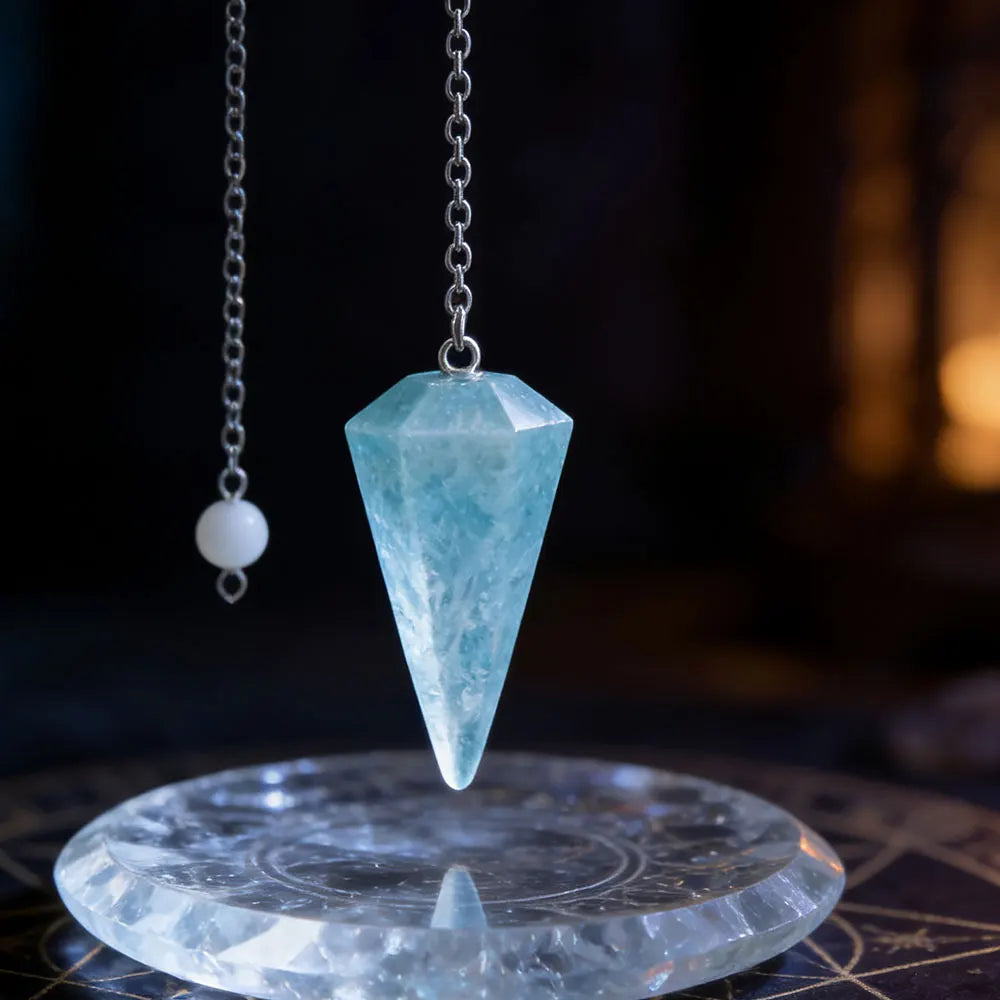 Amazonite Stone Natural Gem Stone Crystal Pendulum for Divination Answer Chakra Cone Amethysts Clear Pink Quartz Pendulos x226