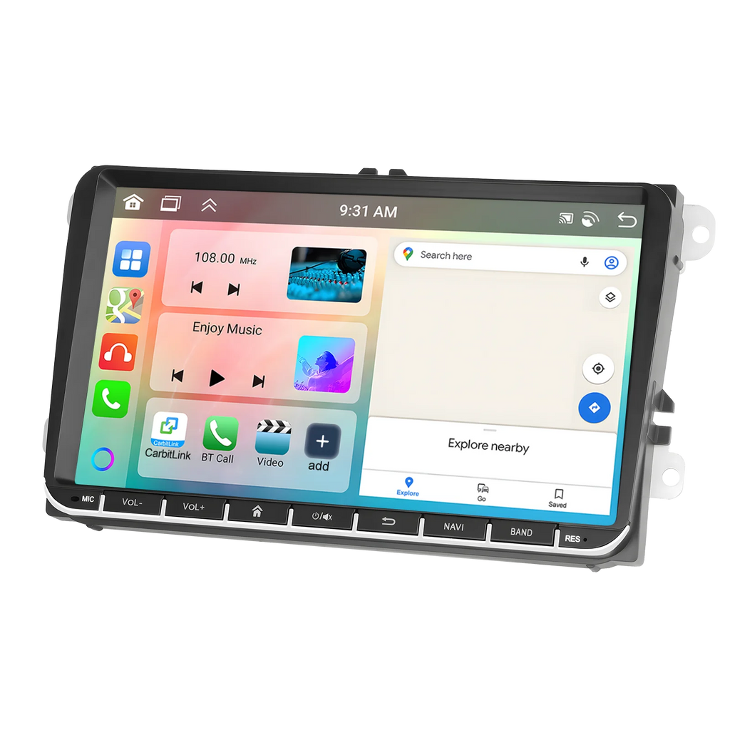 Podofo 7 "9" CarPlay Android Car Radio For Volkswagen VW Golf Passat JETTA Skoda SEAT Car Intelligent System 2din GPS Car Radio