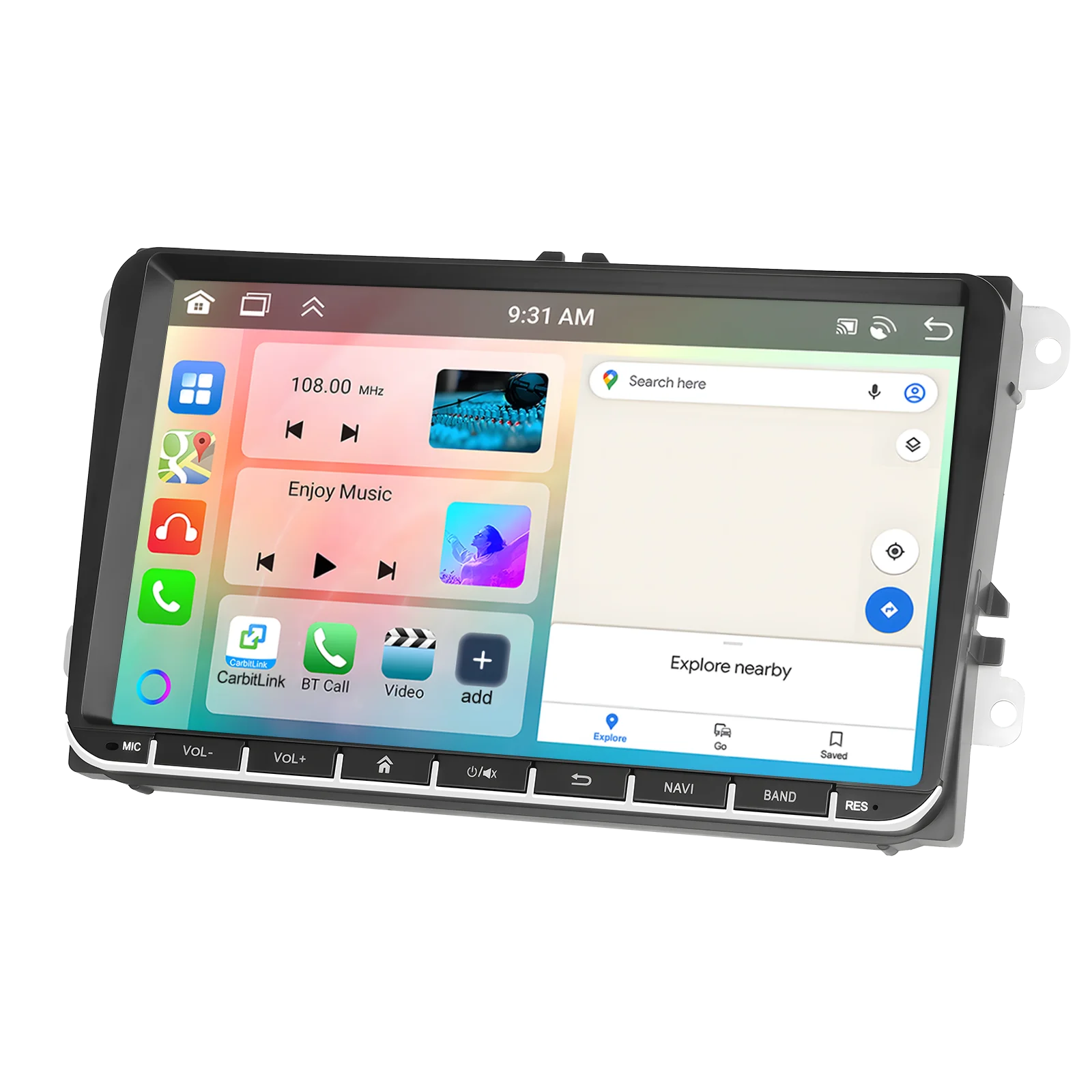 Podofo 7 "9" CarPlay Android Car Radio For Volkswagen VW Golf Passat JETTA Skoda SEAT Car Intelligent System 2din GPS Car Radio