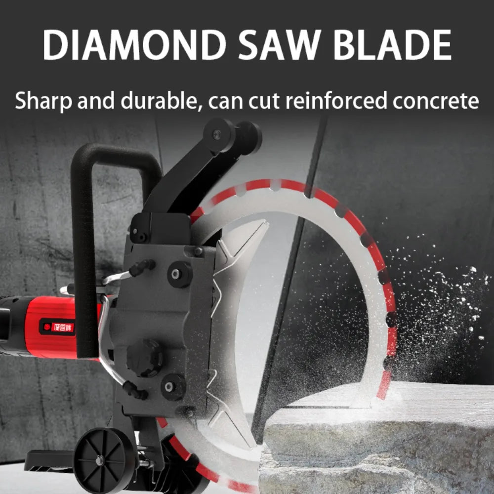 300/400/500mm Concrete Ring Saw with D-Shaped Ergonomic Handle Electric Wall Cutter for Reinforced Concrete Wet Cutting Work