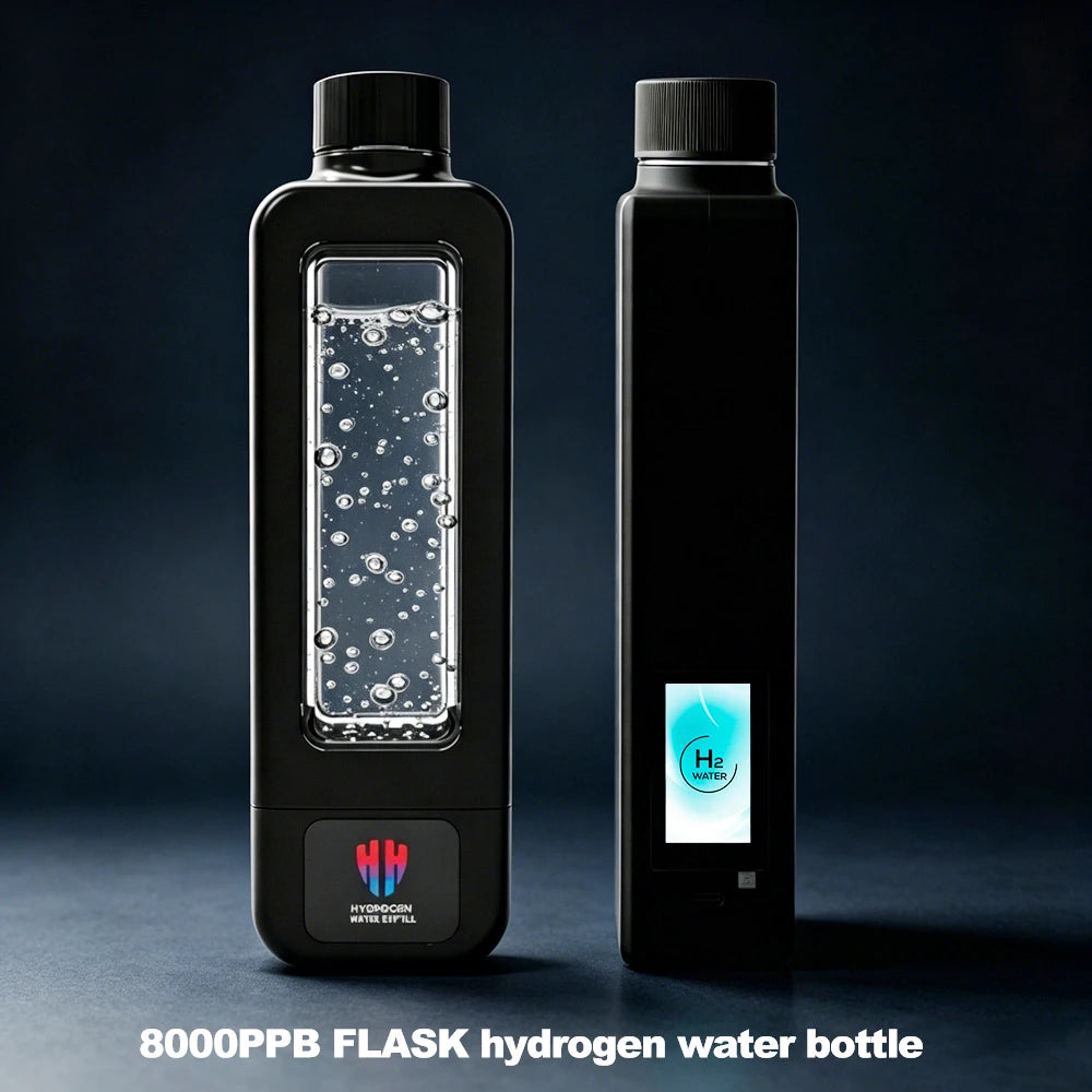 Bestselling 8000ppb Intelligent Hydrogen Water Bottle, SPE/PEM Maintenance-Free, One-Click UV-C Cleaning, 4500mAh Battery