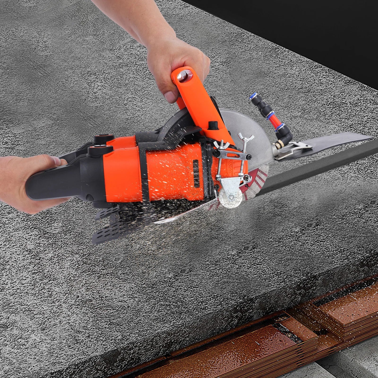 5200W Wall Chaser Concrete Cutter Electric Circular Saw Groove Construction Slotting Machine Cutting Tool