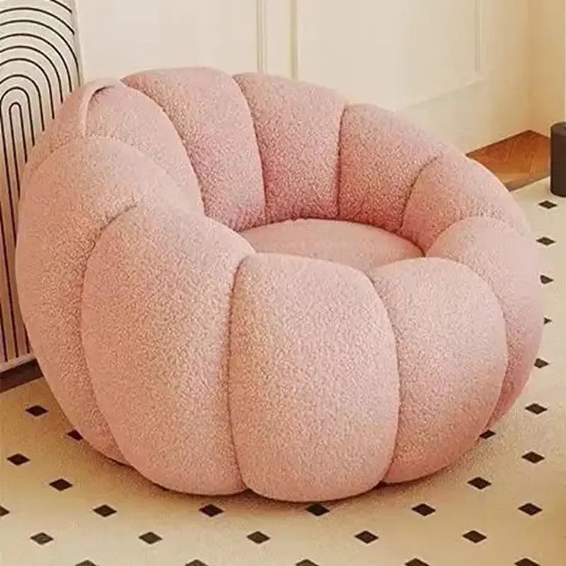 Lazy Sofa Reclining and Sleeping Cream Wind Pumpkin Pedal Bean Bag Tatami Single Small Sofa Lazy Nest Chair