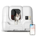 Smart clean cat litter box with automatic feeding, packaging, sealing and automatic bag changing functions