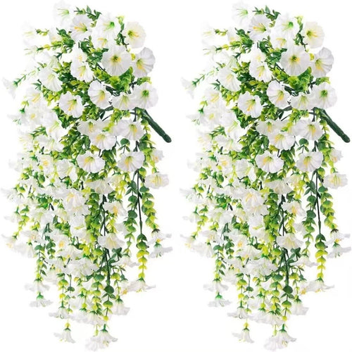 1/2pcs Artificial Morning Glory 75cm Hanging Fake Plant Fake Garland for Home Garden Wedding Outdoor Party Decor DIY Garden Arch
