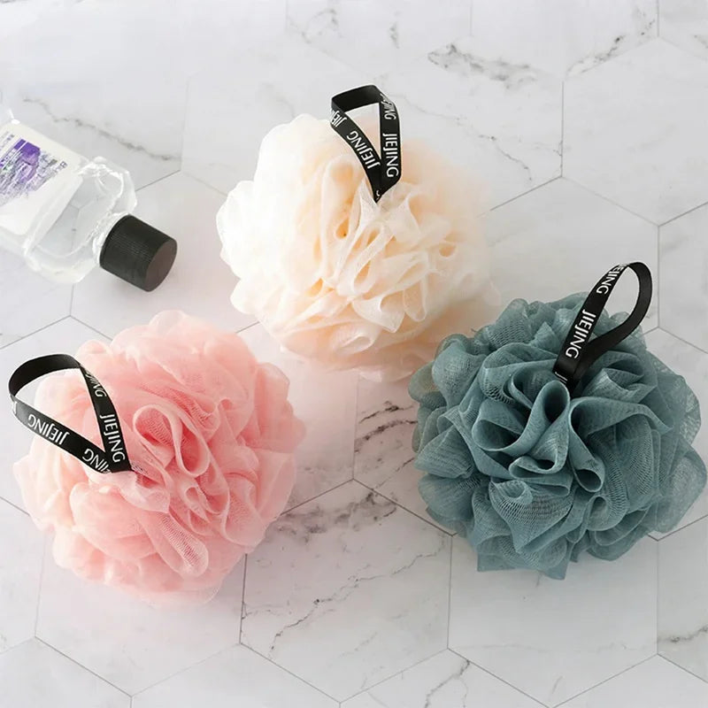Soft Mesh Bath Sponge Balls Body Cleaner Exfoliating Scrubbers Bath Ball Nylon Cleaning Brushes Shower Puff Bath Flower