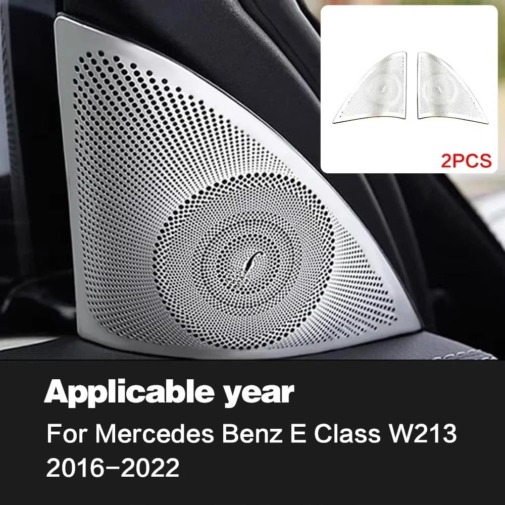 For Mercedes Benz W205 W213 X253 Car Door Audio Cover Speaker Decor Loudspeaker Trim Interior Accessories GLC C E Class E200