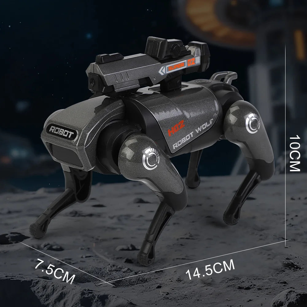 Alloy Mechanical Wolf Technology Machine Model Toy Intelligent Walking Sound Light Touch Sensing Robot Toys for Boys Presents