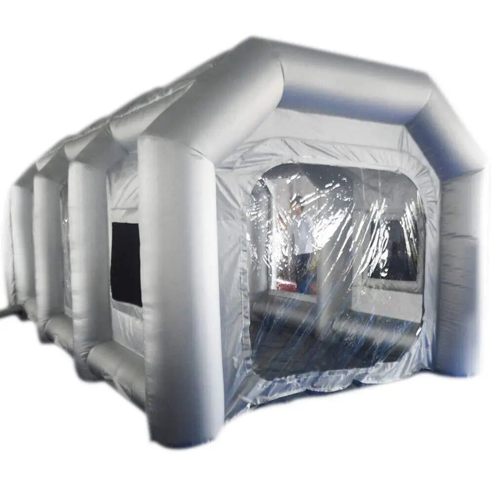 Heavy Duty Inflatable Paint Tent 13x8x7ft with Ventilation System for Workshop Garage and Temporary Paint Enclosure