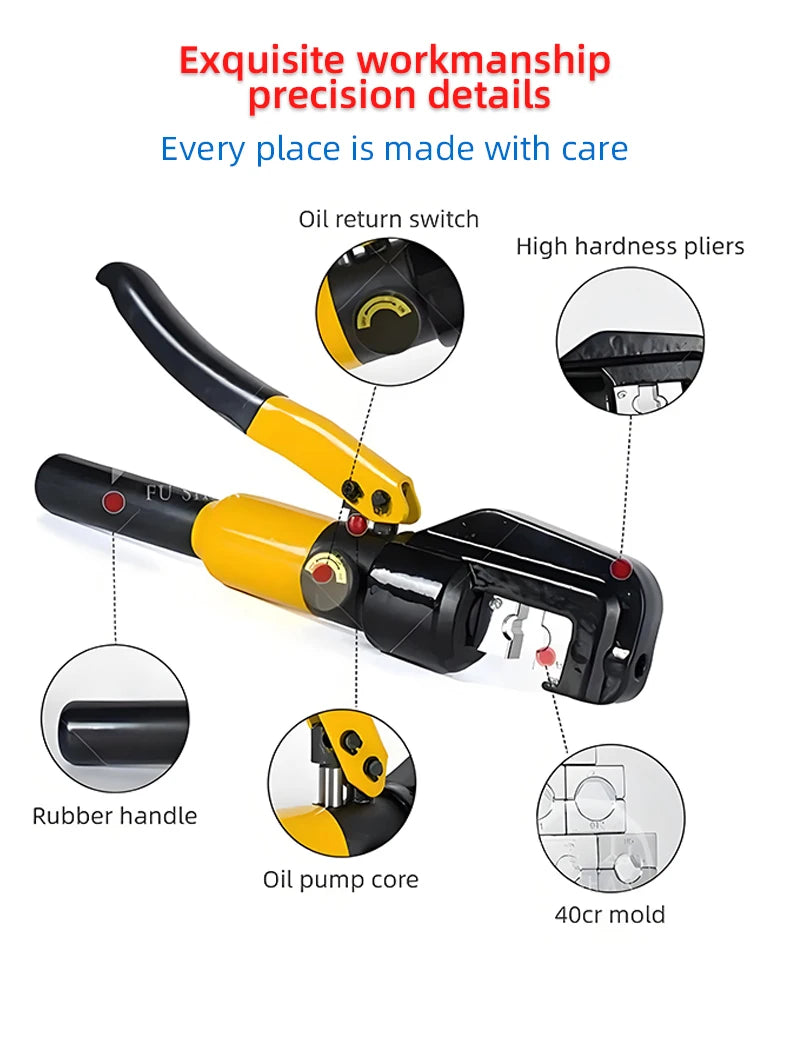 6-120 Hydraulic Crimping Pliers YQK-120 Pressure 6T Home Hydraulic Tools Hydraulic Pliers DIY Cable Terminal Crimping Pliers