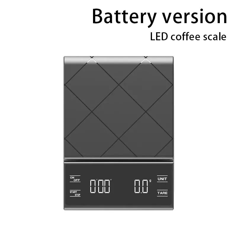 USB Charging Kitchen Coffee Scale with Timer LED Digital oz/Ib/g Electronic Scale Household Kitchen Food Scale
