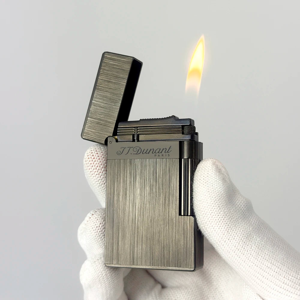 Vintage Brass Lighter with Crisp Ping Sound, Engravable, Perfect Gift for Men, Birthday & Anniversary