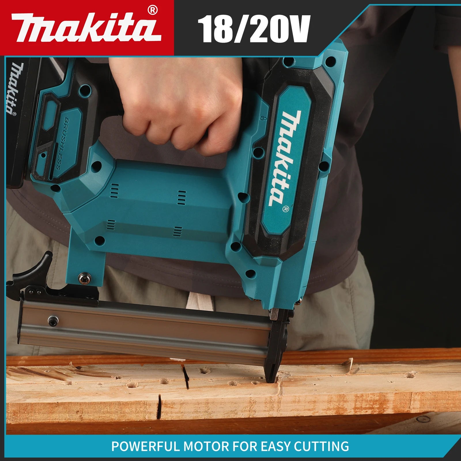 Makita Electric Brushless Nail Gun Fixed Frame Nailing Machine 18V Lithium Battery Pneumatic Woodworking tray finish