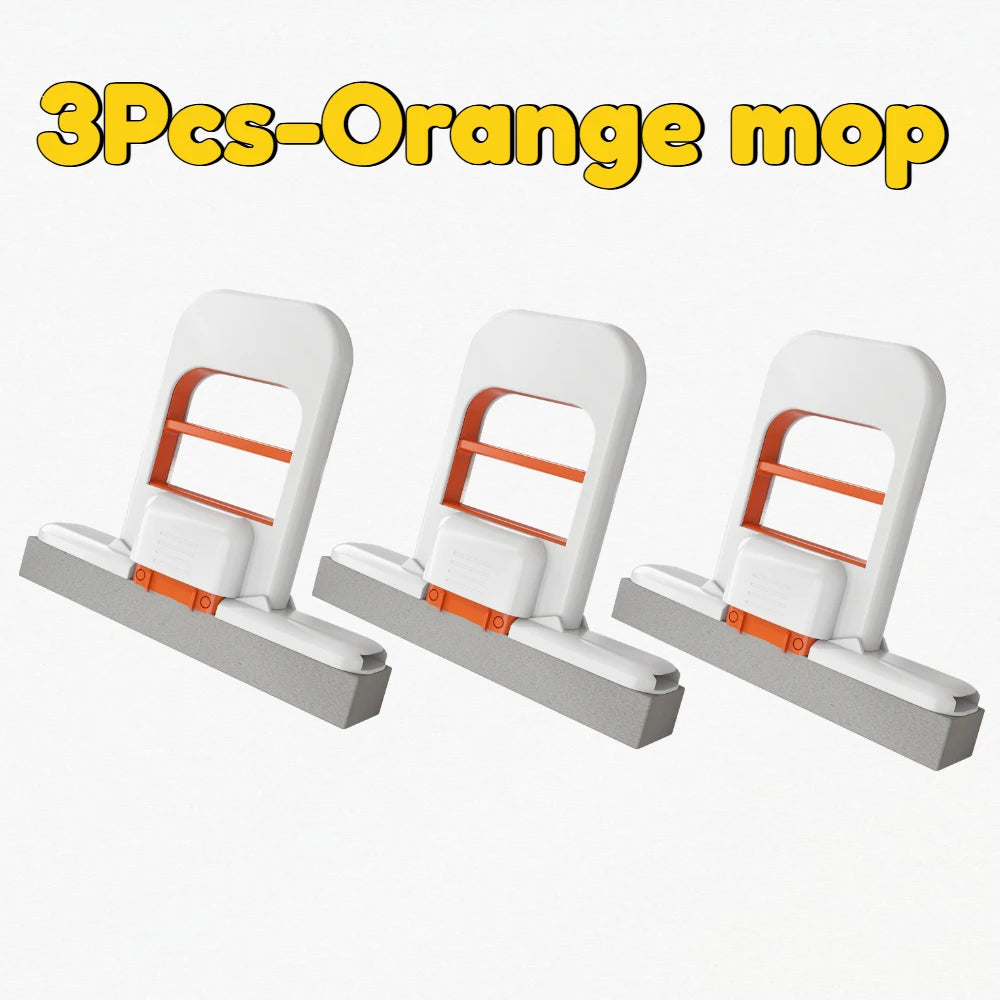 Portable Foldable Wet Dry Mop Quick Cleaning Bathroom Kitchen Mini Sponge Mop Hand-free Wash Mops Mini Portable  Floor Mop