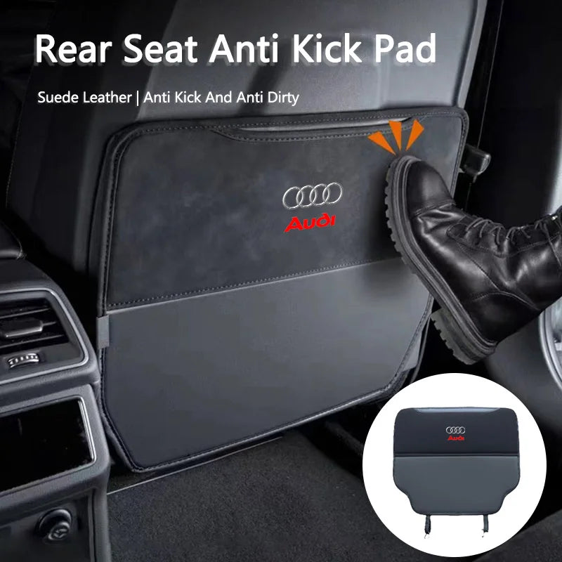 Car Flip Over Pocket Seat Back Protector Dirt-resistant Anti Kick Pads For Audi A4 B5 B6 A3 A5 A6 C6 C5 A1 A7 A8 Q2 Q3 Q5 Q7 Q8