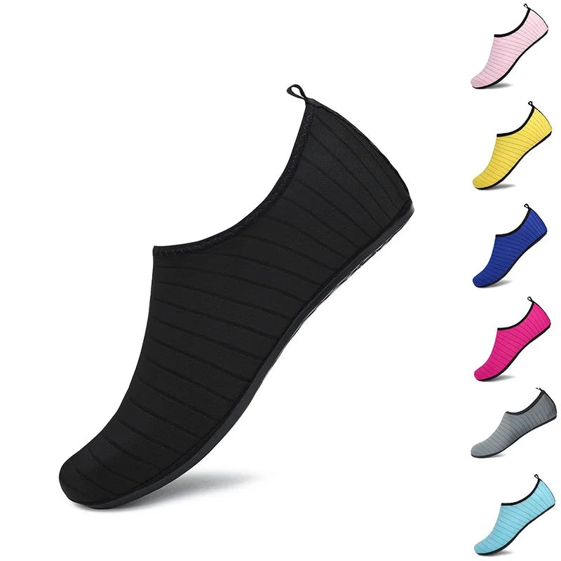 Quick-drying Men Water Shoes Soft Couple Aqua Shoes Rubber Sole Non-slip Wading Shoes Lightweight Yoga Shoes Casual Flats 2024