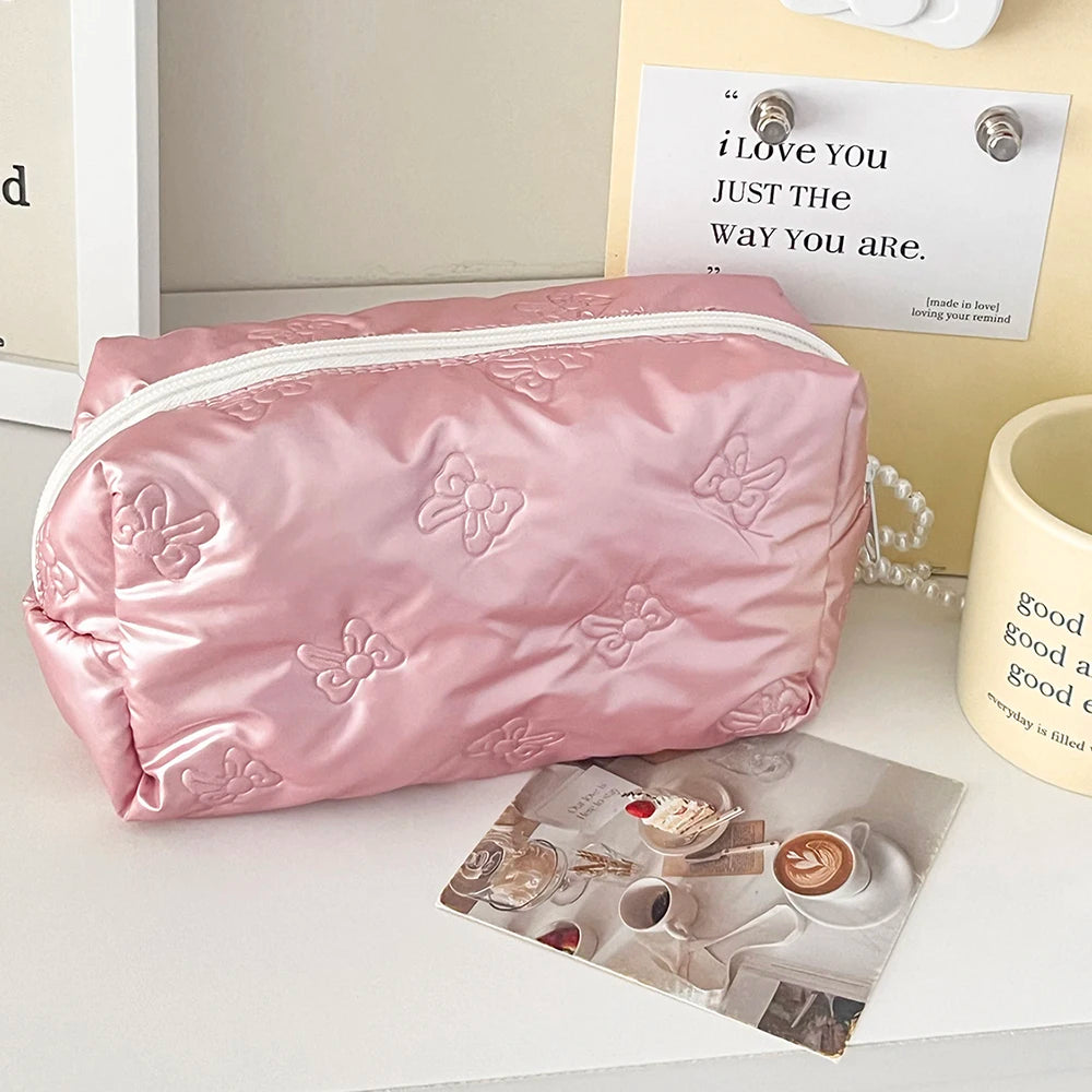 Wholesale Large Capacity Waterproof Cosmetic Bag Elegant Square Zipper Pouch Travel Women Toiletry Storage Handbag for Daily Use