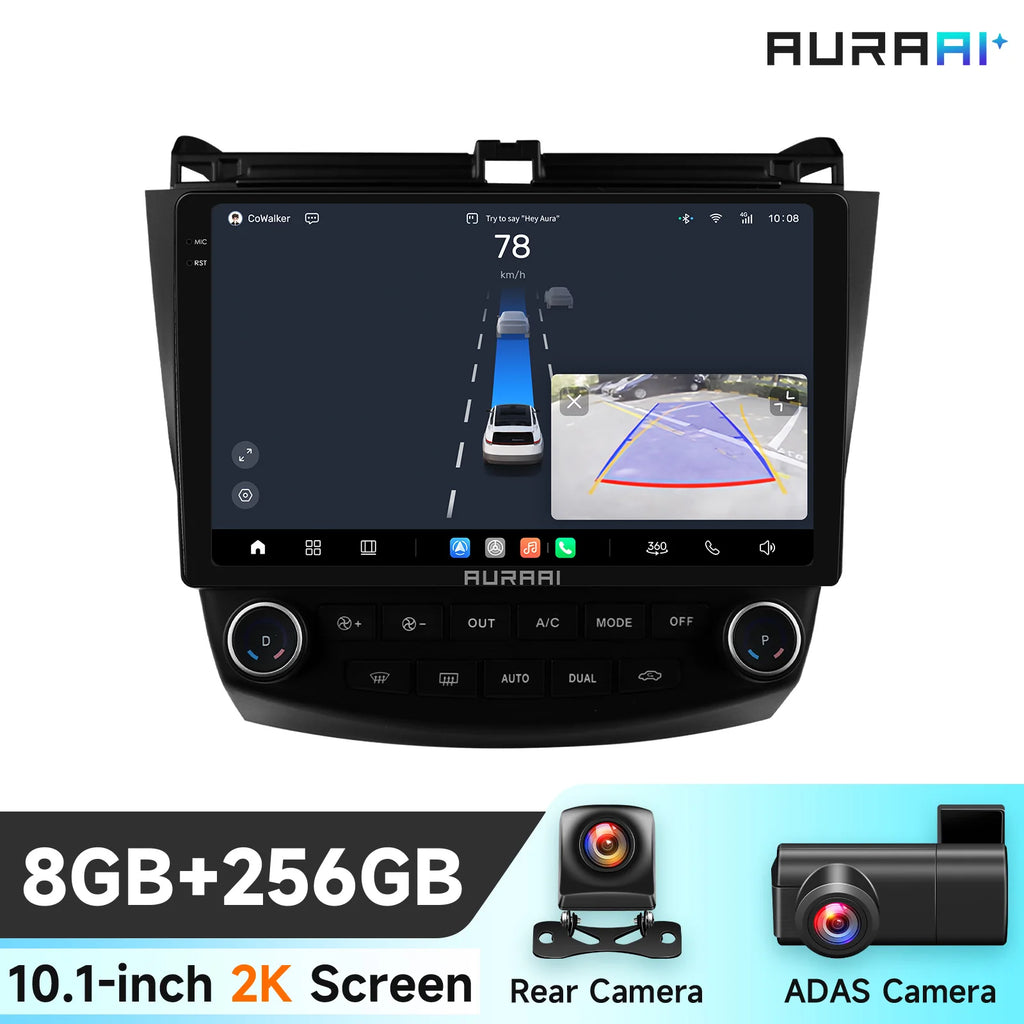 2DIN 9" Wireless Carplay Car Multimedia GPS Radio For Honda ACCORD 7 2003 2004 2005 2006 2007 Android Auto RDS DSP 4G WiFi 360