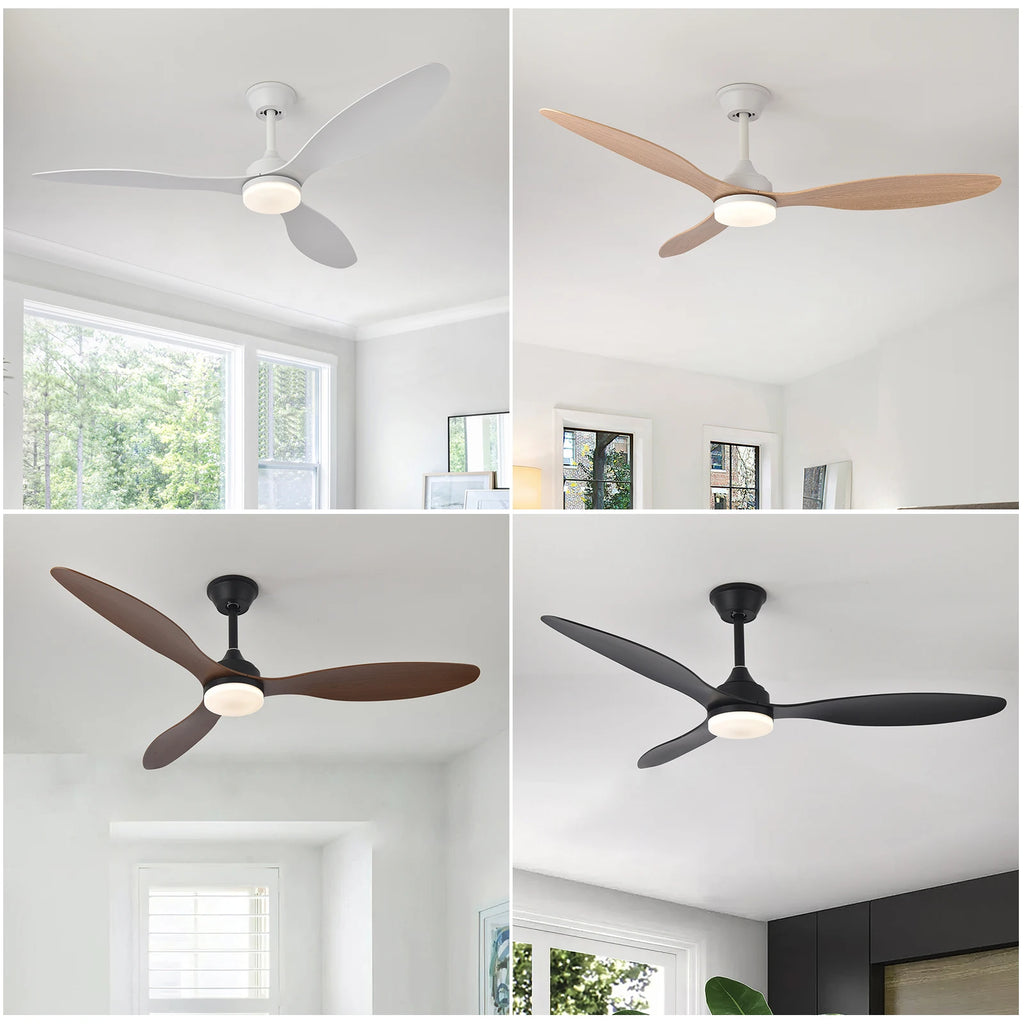 Ventilateur de plafond avec lumière, Ventilateur de plafond discret de 25 pouces/42 pouces/52 pouces avec télécommande, Pour intérieur et extérieur couvert