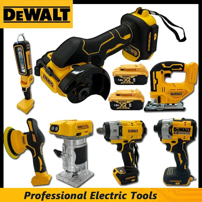 DEWALT Cordless Brushless Angle Grinder, Cutter, Electric Wrench, Polisher, Vacuum, Jigsaw, Multifunctional Power Tools