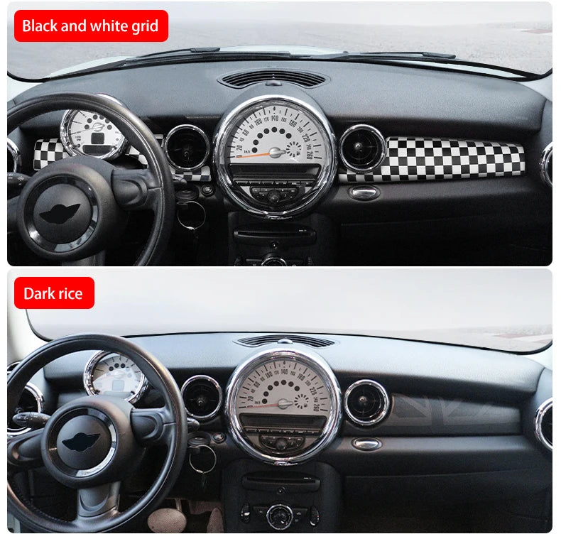 Car Dashboard Decal Leather Sticker For Mini Cooper R56 R55 R54 R57 R58 R59 Car Accessories Styling Only Left handdrive