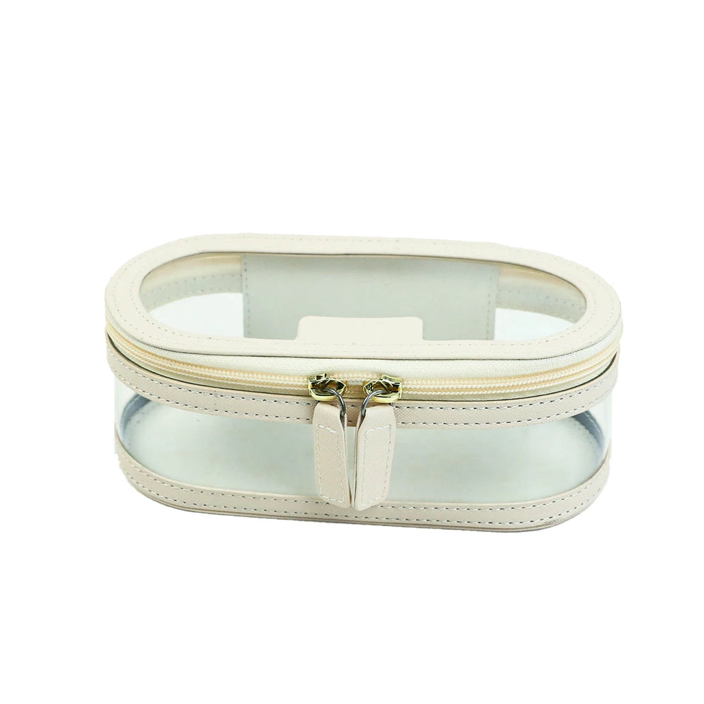 Customized Name Multi-Color PU Leather PVC Makeup and Washroom Bag with Large Storage Capacity and Waterproof Makeup Bag