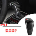 Carbon Fiber Car Gear Shift Lever Knob Cover Sticker Decoration Accessories For AUDI Sline S6 S7 A3 A4 A5 A6 A7 A8 Q2 Q3 Q5 Q7