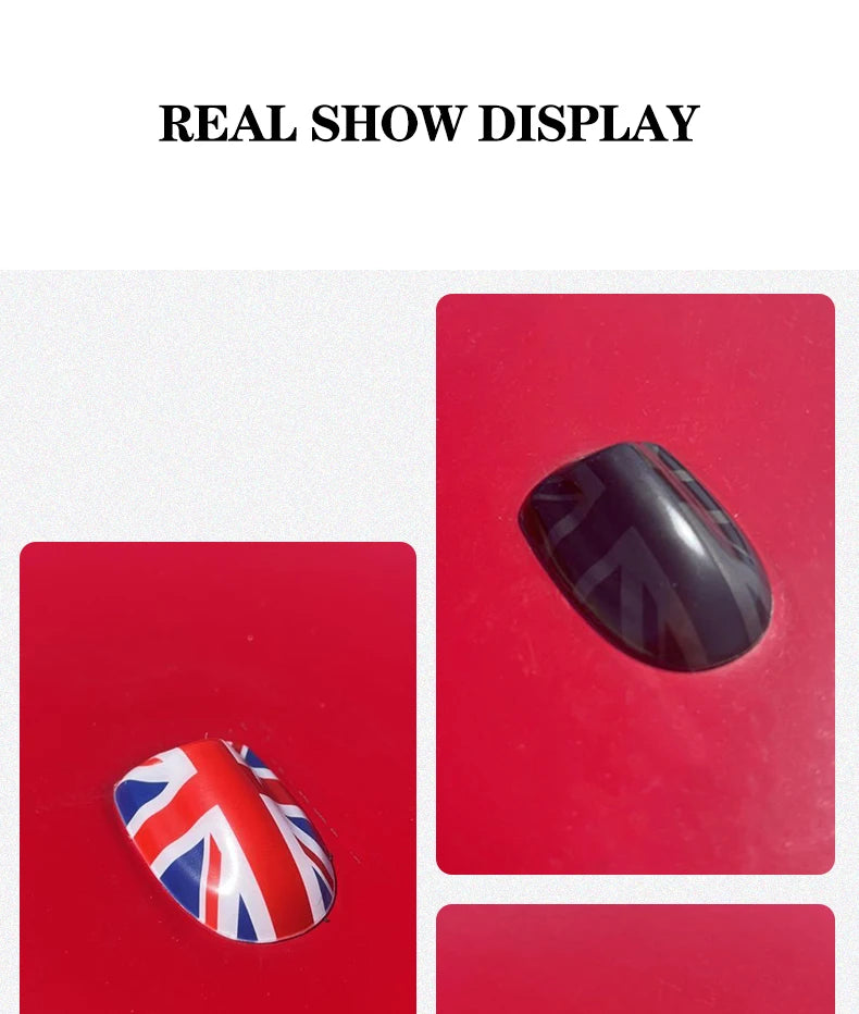 Car Wiper Water Spray Nozzle Covers Stickers Union Jack For Mini Cooper F54 F55 F56 F57 F60 Decorative Shell Car Accessories