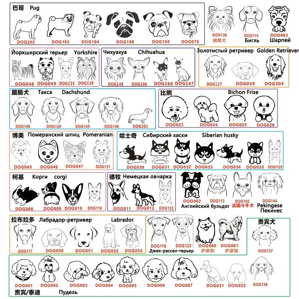 Dog ID Tag Free Engraving Name Tel Cat Collar Harness Pendant Clothes Accessories For Pet Custom Puppy Kitten Leash Pet Supplies
