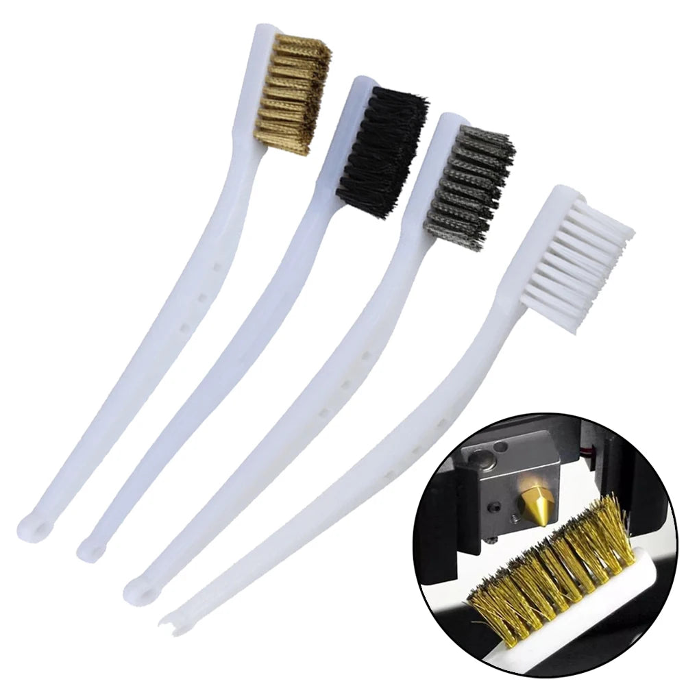 Brush Wire Metal Nylon Wire Plastic White Wire Brush Black Cleaning Handle Brass Machine Polishing Rust Silver