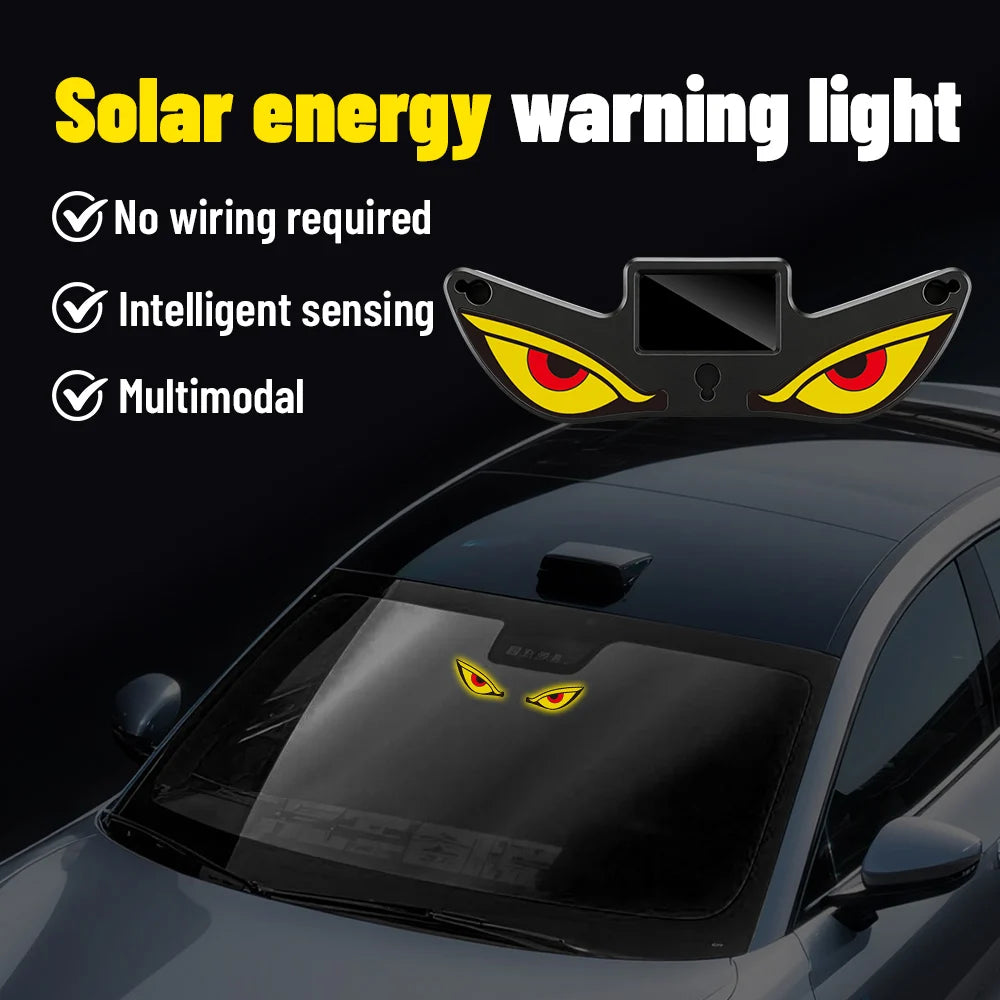 Monster Eye Antenna Flash Light Solar Car Decoration Demon Light Universal Roof Anti-Rear-End Demon Eye Modification