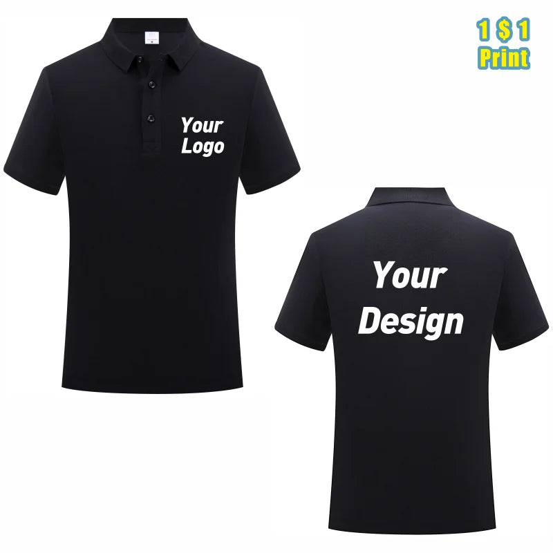 High-Quality 100% Cotton Polo Shirt Custom Logo Print Personal Design Tops Embroidery Summer Men And Women Clothing S-4XL