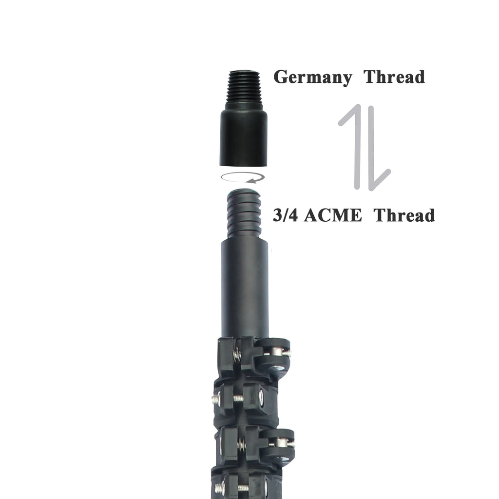 30/36/42ft carbon fiber telescopic pole for window cleaning high reach Long extendable support handle 10/12m