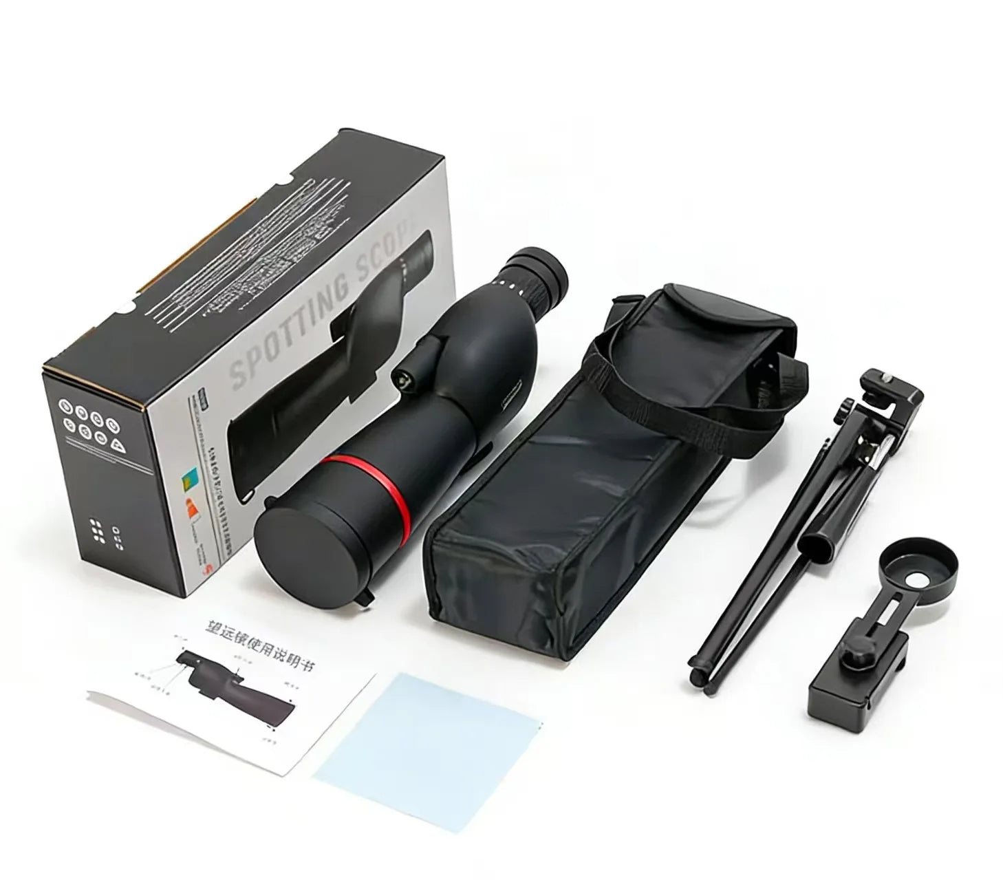 CAOX Essential for Camping and Hiking, 25-75x60 High-Power Zoom HD Monocular Telescope, Perfect for Birdwatching and Sightseeing