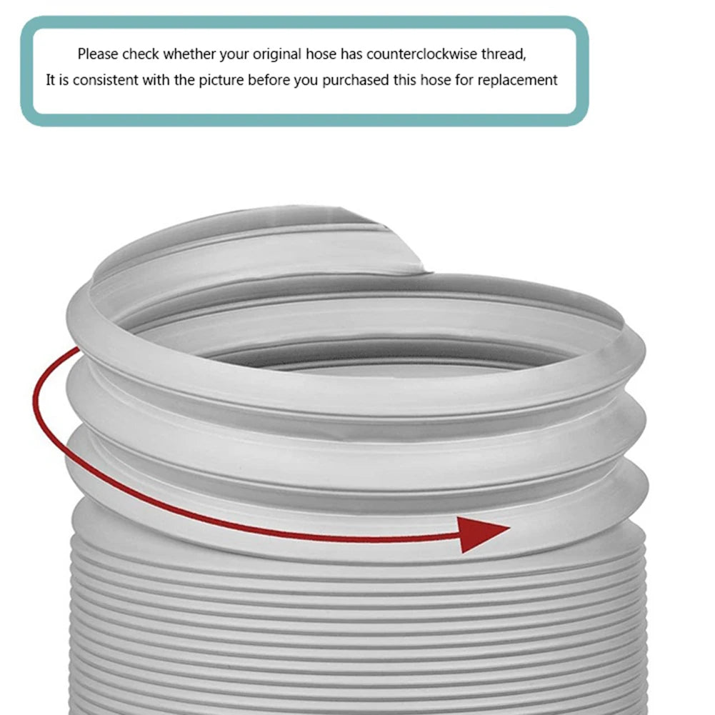 1.5/2M Portable Universal Flexible Conditioner Exhaust Hose Tube Replacement Parts for Mobile Air Conditioning Exhaust Vent Pipe