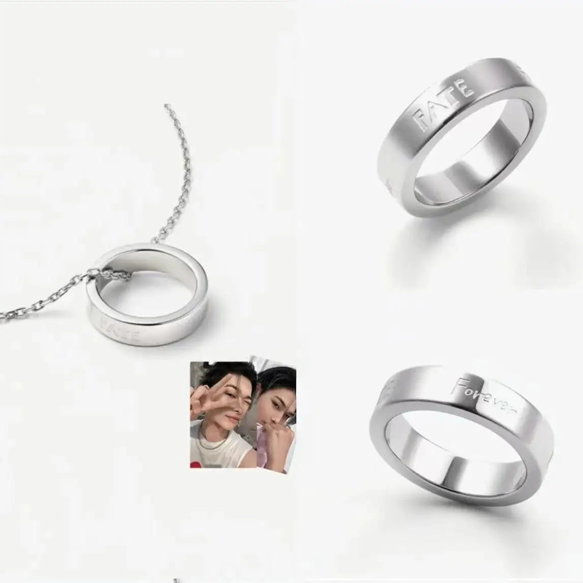 Jungwon Heeseung Jay Jake Niki Sunoo Sunghoon Cool Fan Support Rings and Necklaces Surrounding Popular Korean Idol Boy Groups
