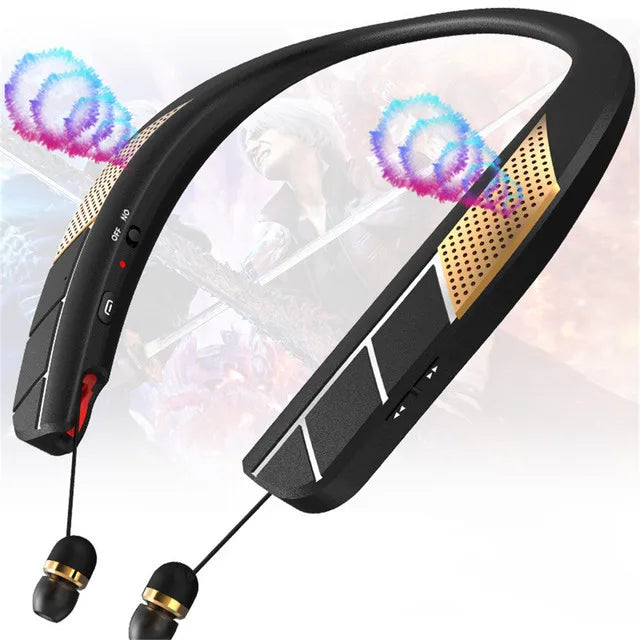 LZ-6 LZ-5 Bluetooth 5.0 Neckband Headset Wireless Earphone Speaker Headphone Waterproof Sport Headset With Mic Noise Cancelling