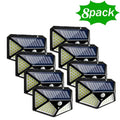 12Pack 100 LED Solar Wall Lamp With 3 Modes Security Motion Sensor Outdoor Waterproof Solar Lights for Yard Garage Deck Garden