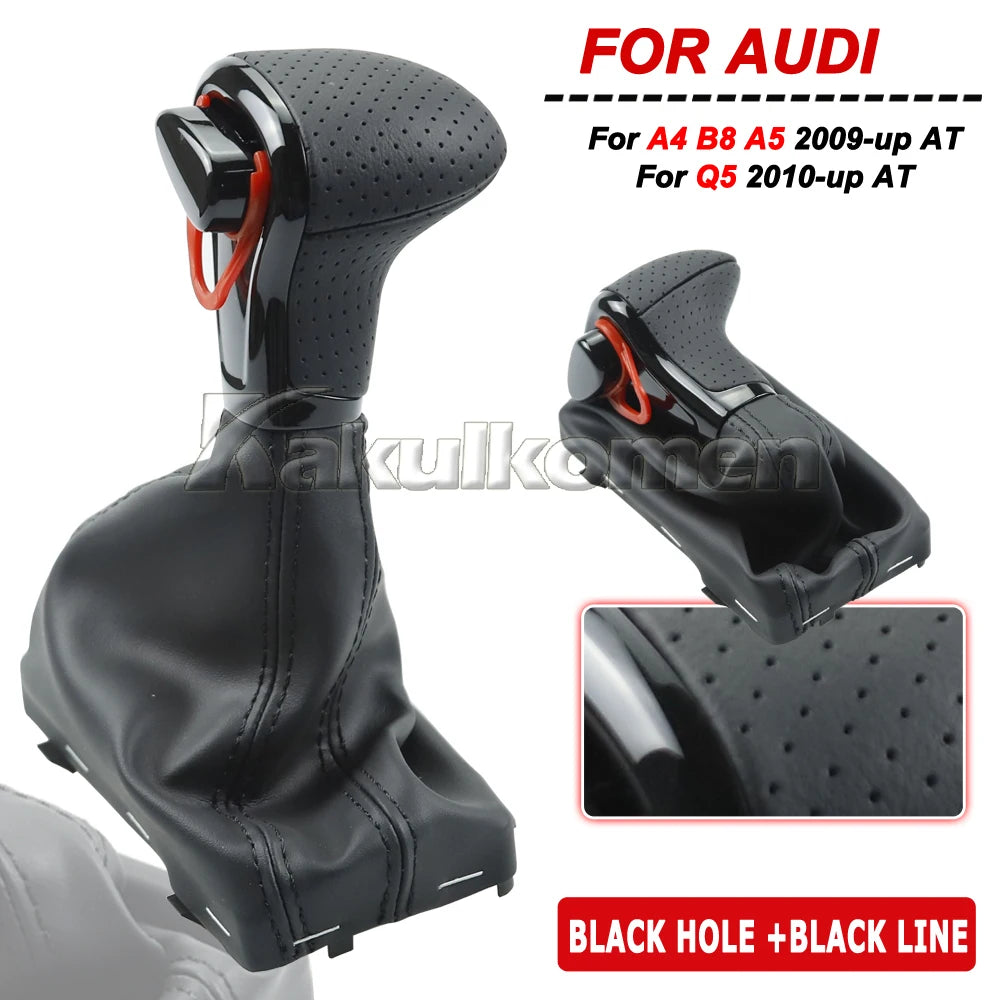 Carbon Fiber/Wood Automatic Gear Shift Knob For Audi A4 B8 2009-up/A5 2008-up/Q5 2009-2015/A6 C6 2006-2011/A6L C7 2012-2018