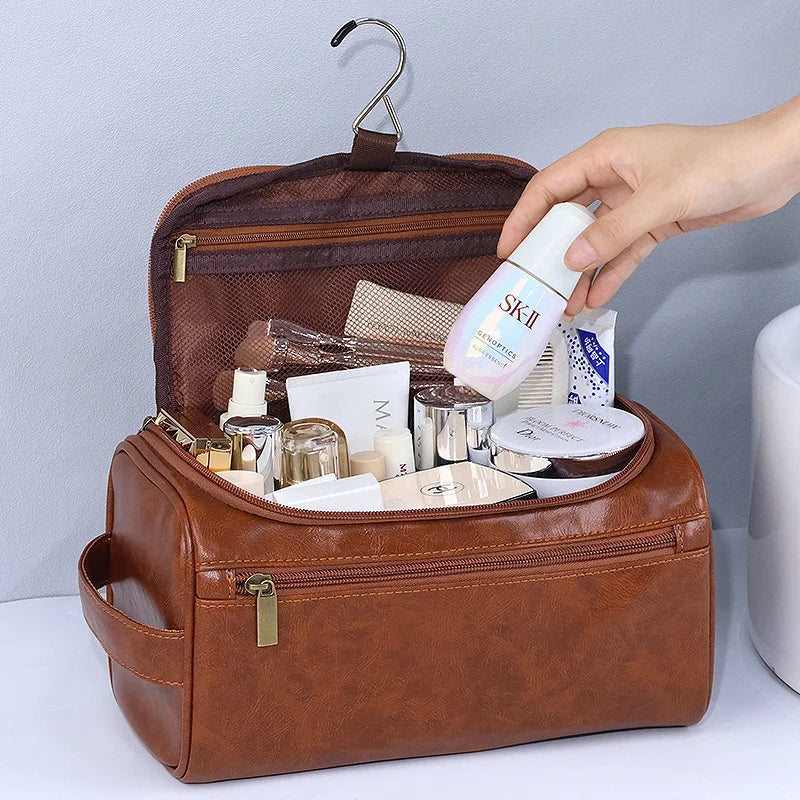 Portable Toiletry Washbag with Hanging Hook Waterproof Women Bathroom Cosmetic Storage Bag Large Capacity Travel Men Makeup Case