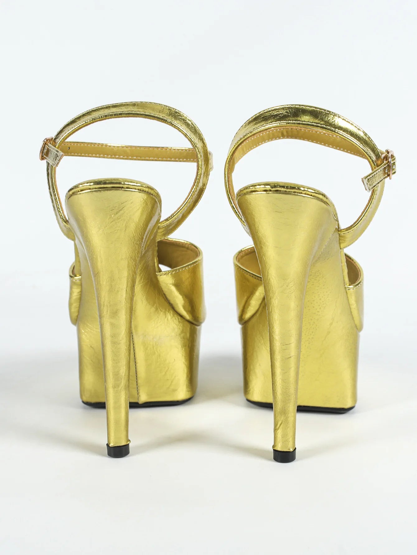 Gold Sandals T Show Summer Women Heels 15CM Stiletto Nightclub Party Large Size 43 Fashion Platform Shoes Pole Dance Stripper