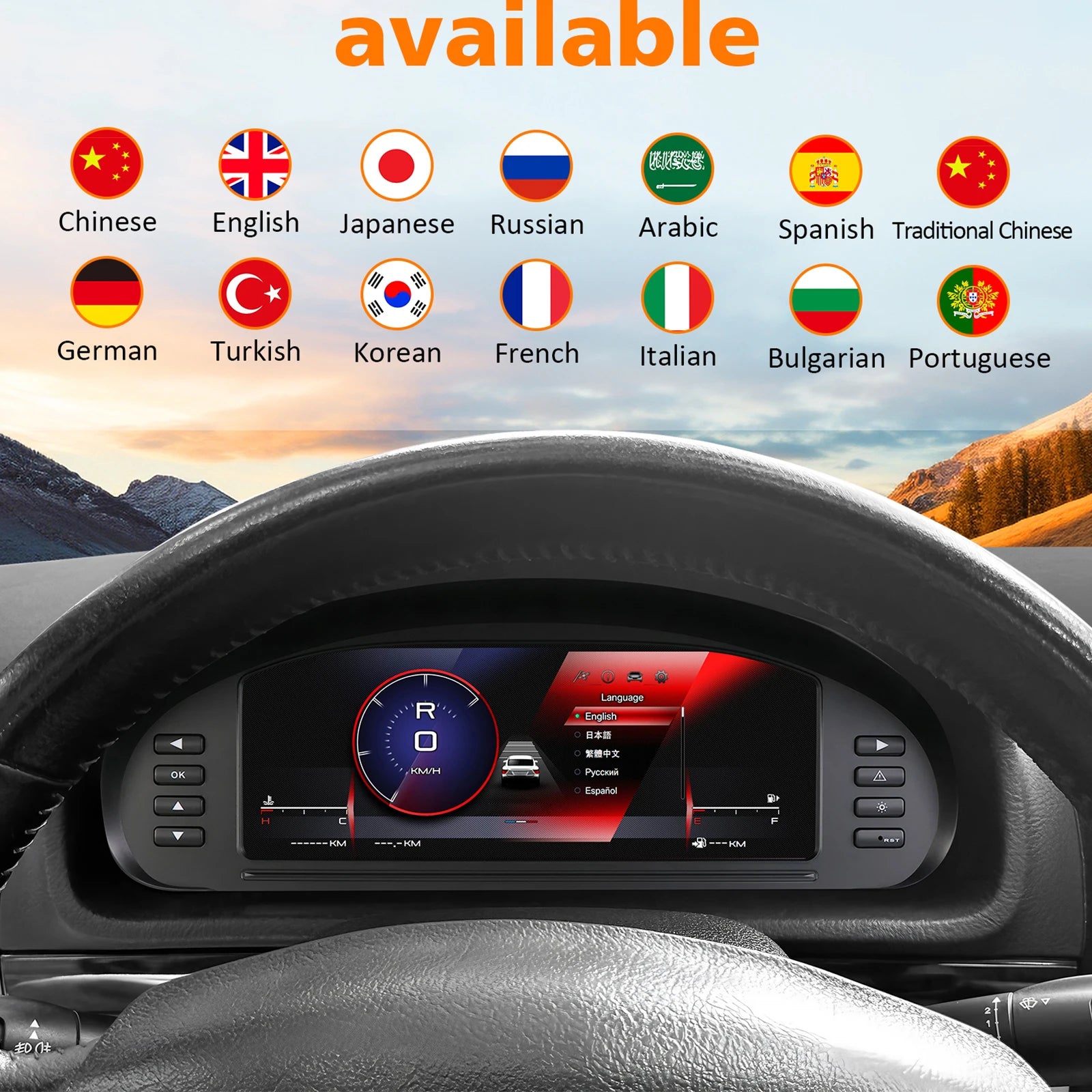 Hizpo Auto Lcd Dashboard Panel for Peugeot 407 407SW 2004-2010 Digital Cluster Instrument Display Snelheidsmeter Virtual Cockpit
