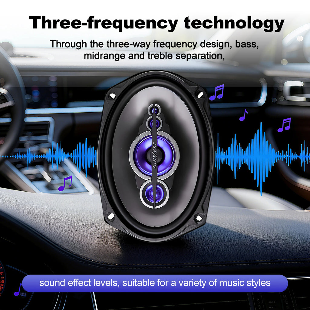2PCS 6*9" Upgrade Coaxial Car Speakers, 300W Max, 4Ohm, Premium Quality Car Audio Door Speakers,  PEI Tweeter Hybrid Surround