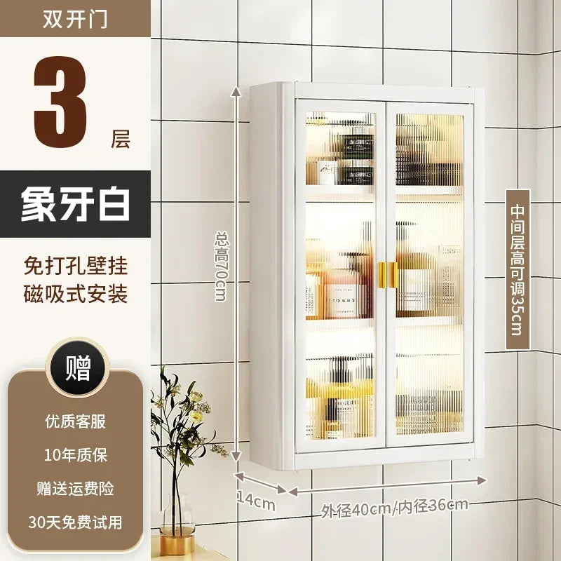 Modern Wall Mounted Bathroom Cabinet white Waterproof Storage Organizer Shelf for Toilet Vanity Bathroom home Decor Furniture