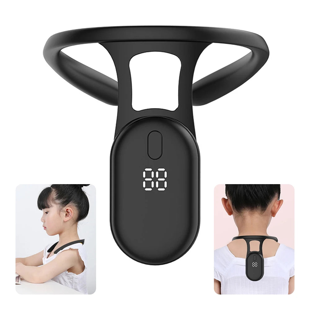 Smart Posture Reminder Device Vibration Alert Back Support Wearable Anti-Slouch Sensor for Adults Kids Office Home Daily Use