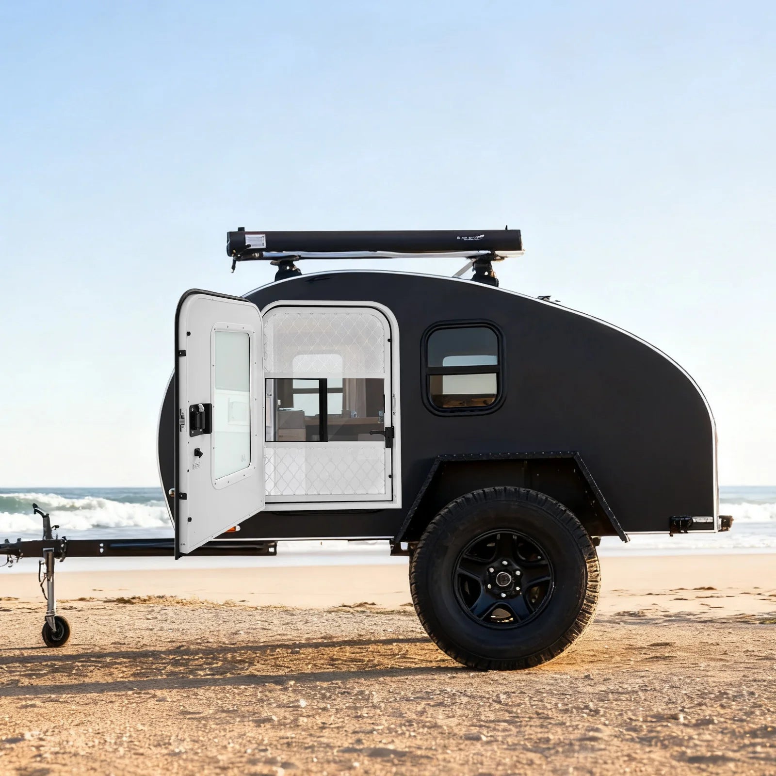 Lockable RV Door Passenger Side/Driver Side RV Door Aluminum Entry Door with Lock Wall Thickness 30-60mm for RVs/Trailers